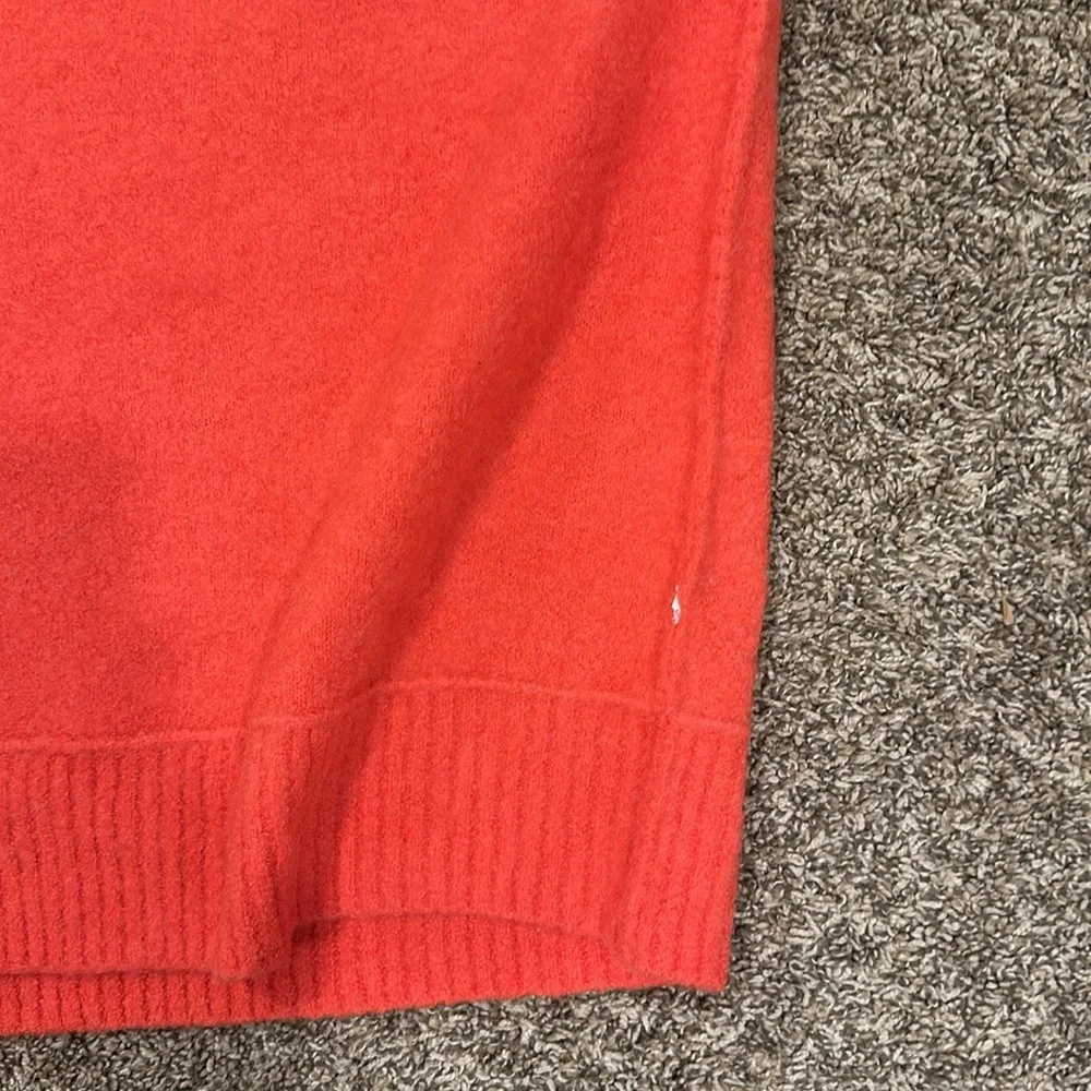 FREE PEOPLE One and Only Oversized Classic Red V-Neck Sweater Small